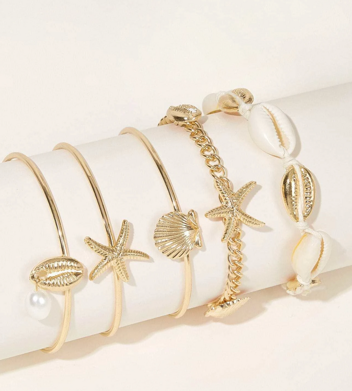 Golden Seashell Bracelets