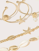 Load image into Gallery viewer, Golden Seashell Bracelets